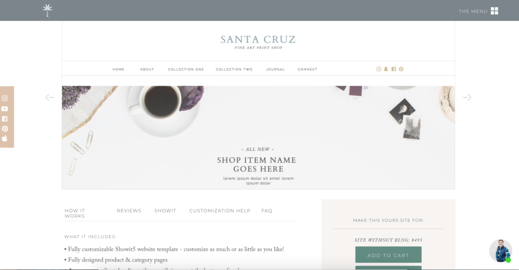 Santa Cruz Website Template